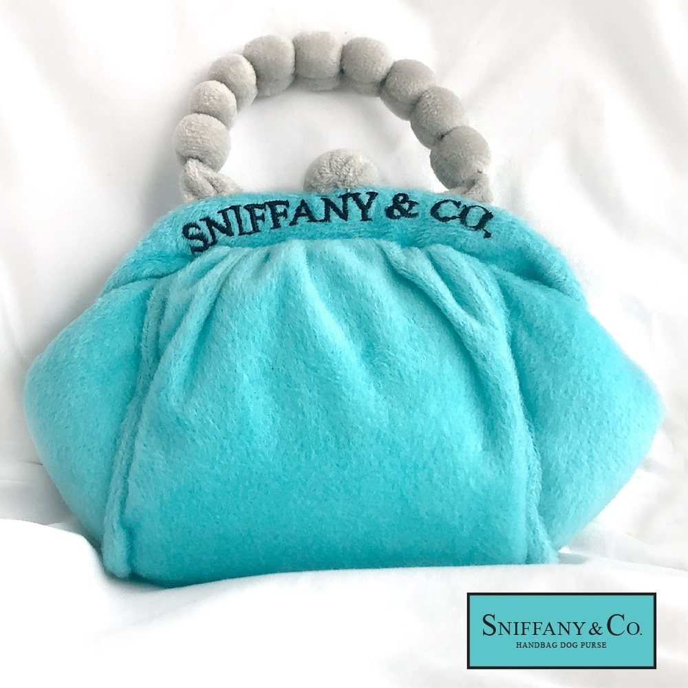 NWT Small 5" Sniffany & Co. Designer Dog Toy Purse Plush Squeaky